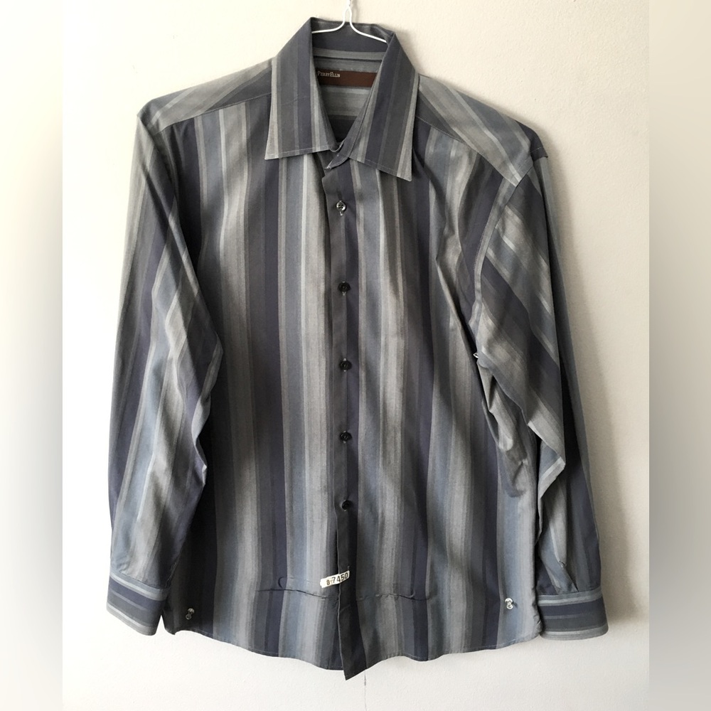Perry Ellis Fashion Stripe Long Sleeved Men's Shirt